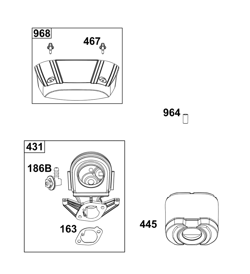 Air Cleaner Group Diagram and Parts List for 40U777-0003-B5 400000 - 699999 Briggs and Stratton Engine